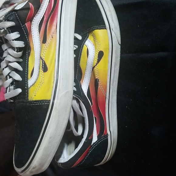 Vans Mens Flame Old Skool Black with yellow sz. 12 - Picture 10 of 16